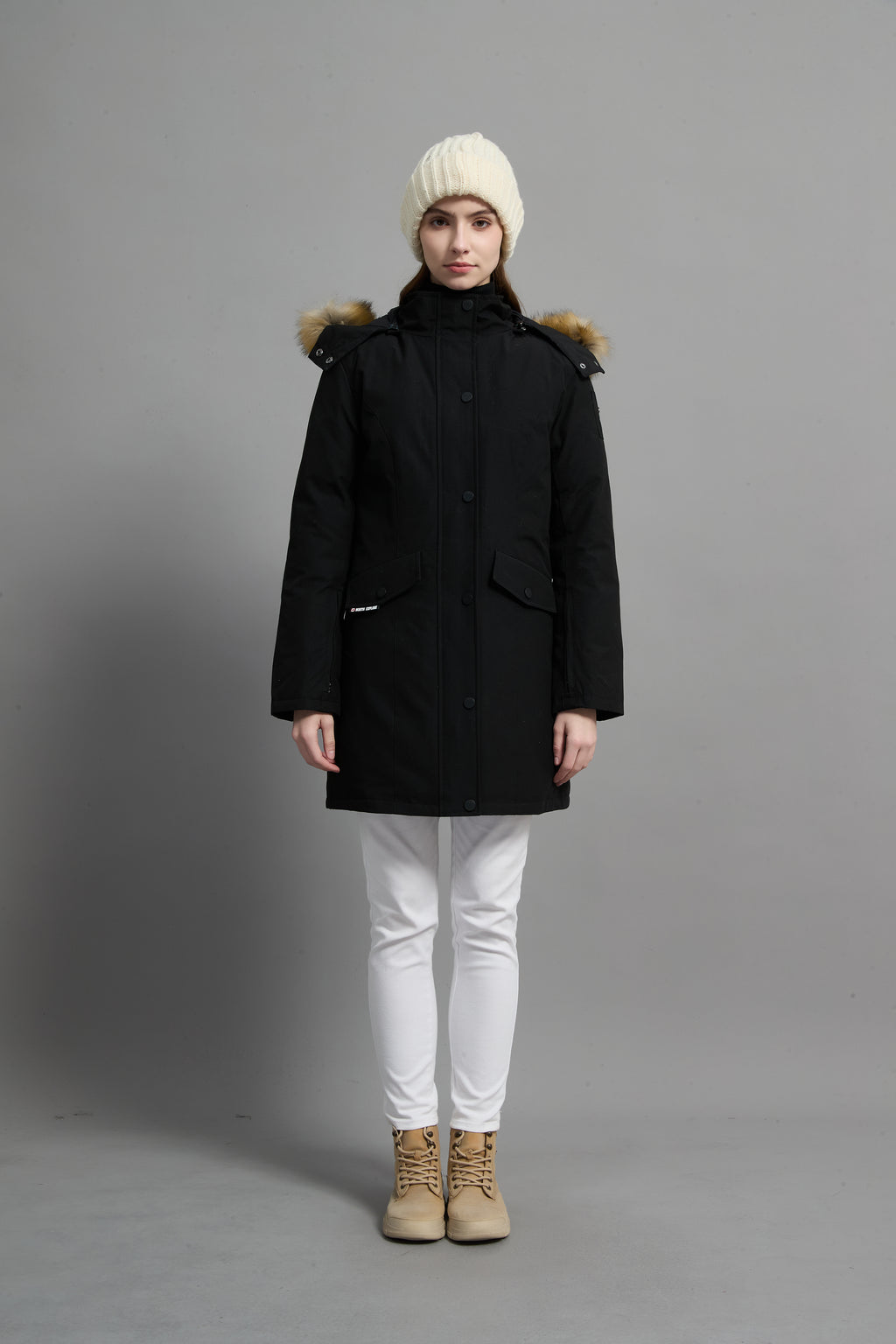 Helena Ladies Winter Down Parka Extreme Cold Protection Black