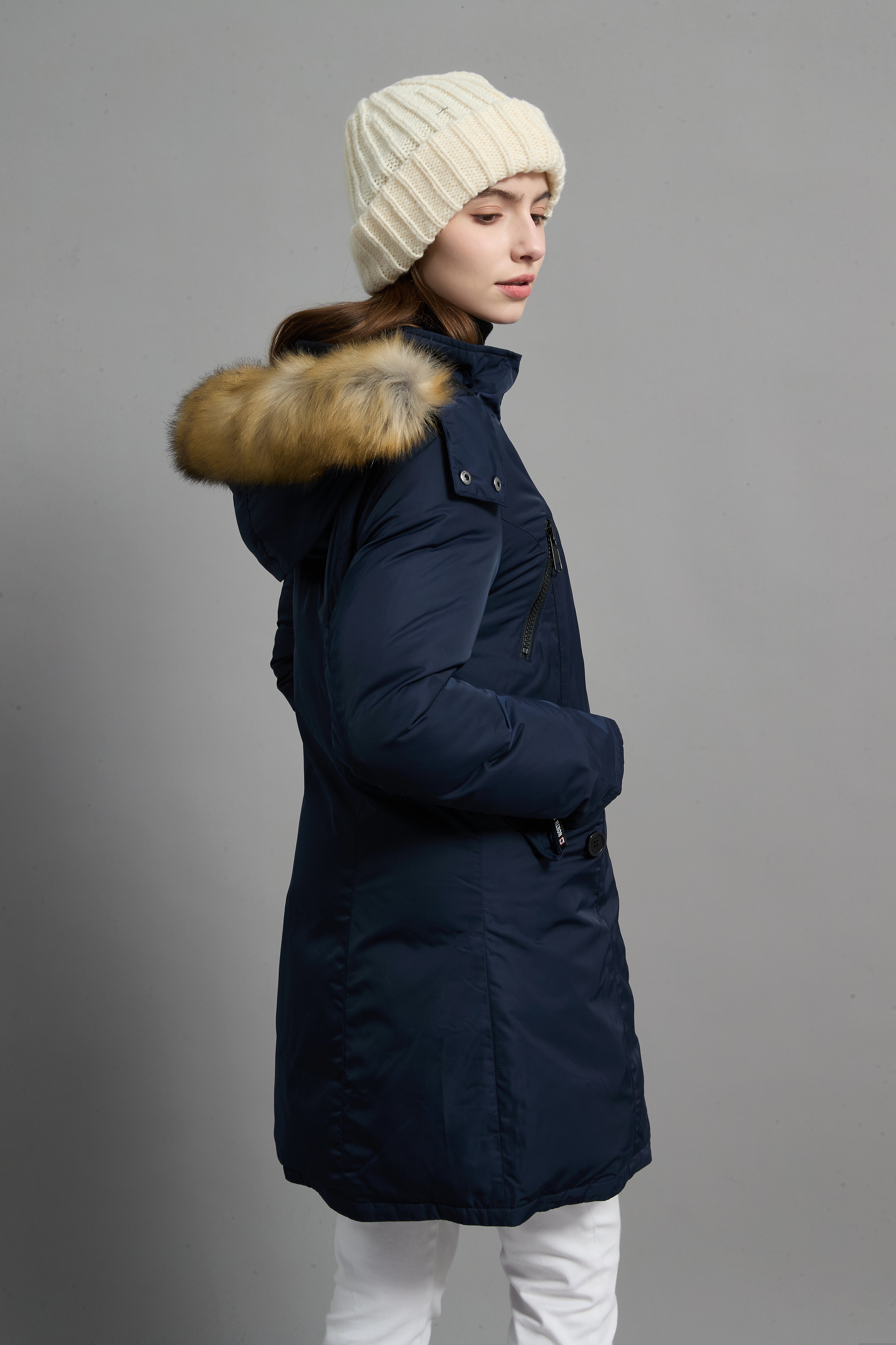 Carolina Ladies Winter Down Parka Extreme Cold Protection Navy