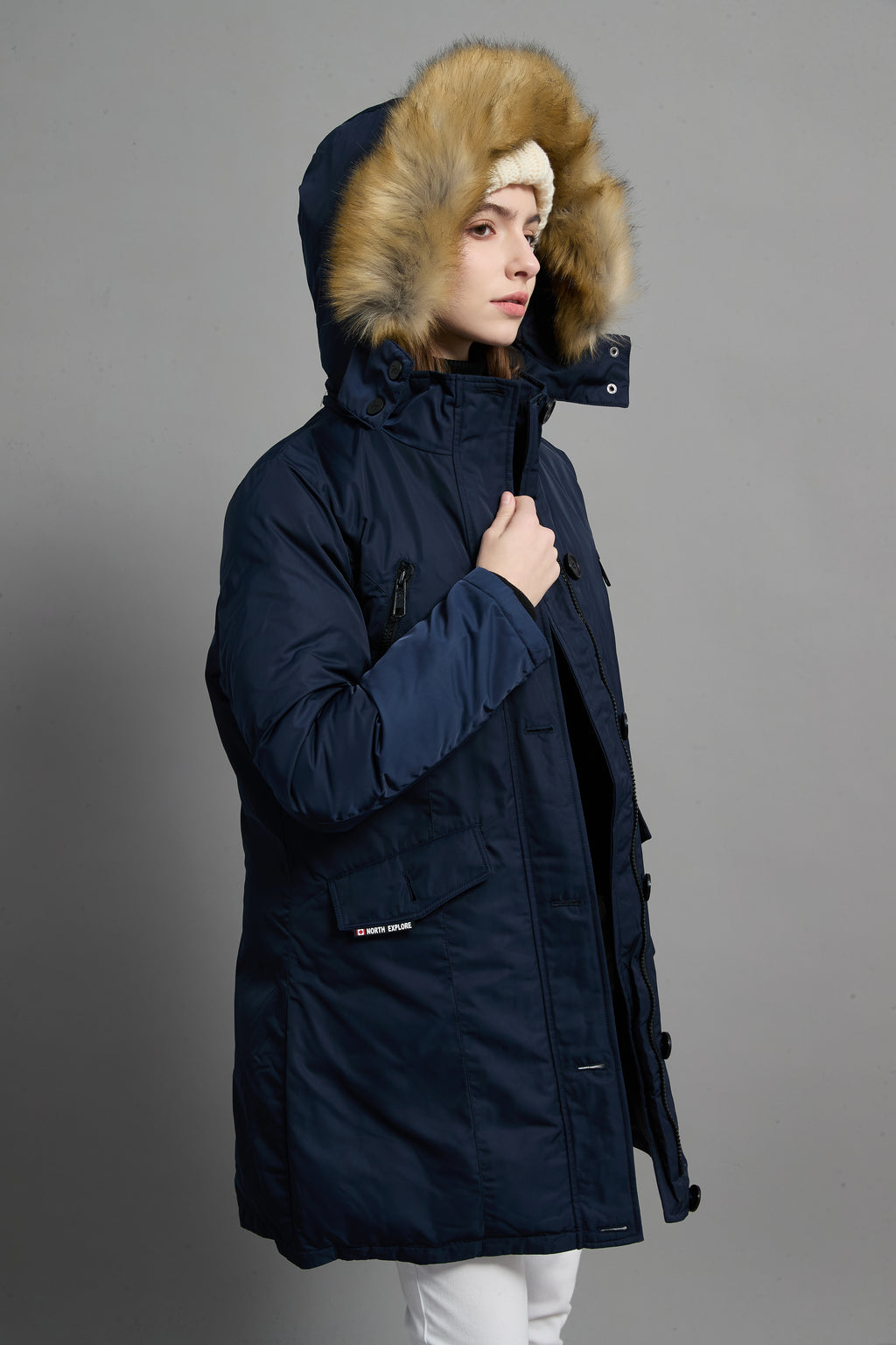 Carolina Ladies Winter Down Parka Extreme Cold Protection Navy