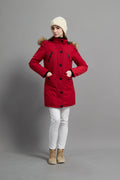 Carolina Ladies Winter Down Parka Extreme Cold Protection Red