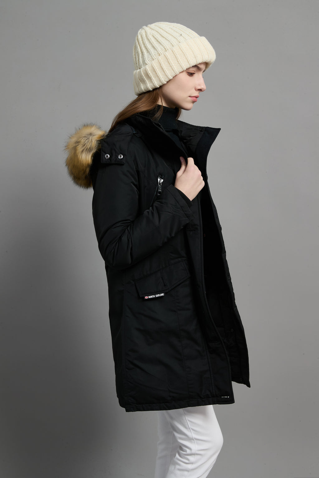 Carolina Ladies Winter Down Parka Extreme Cold Protection Black