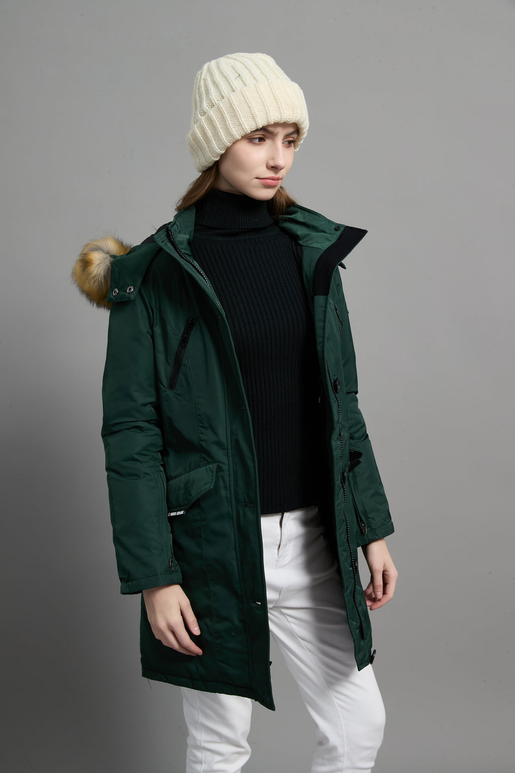 Carolina Ladies Winter Down Parka Extreme Cold Protection Green