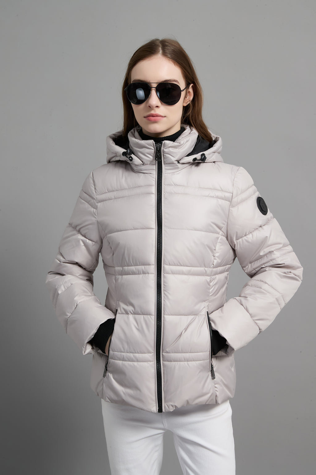 Rose Ladies Light Weight Insulated Jacket Beige