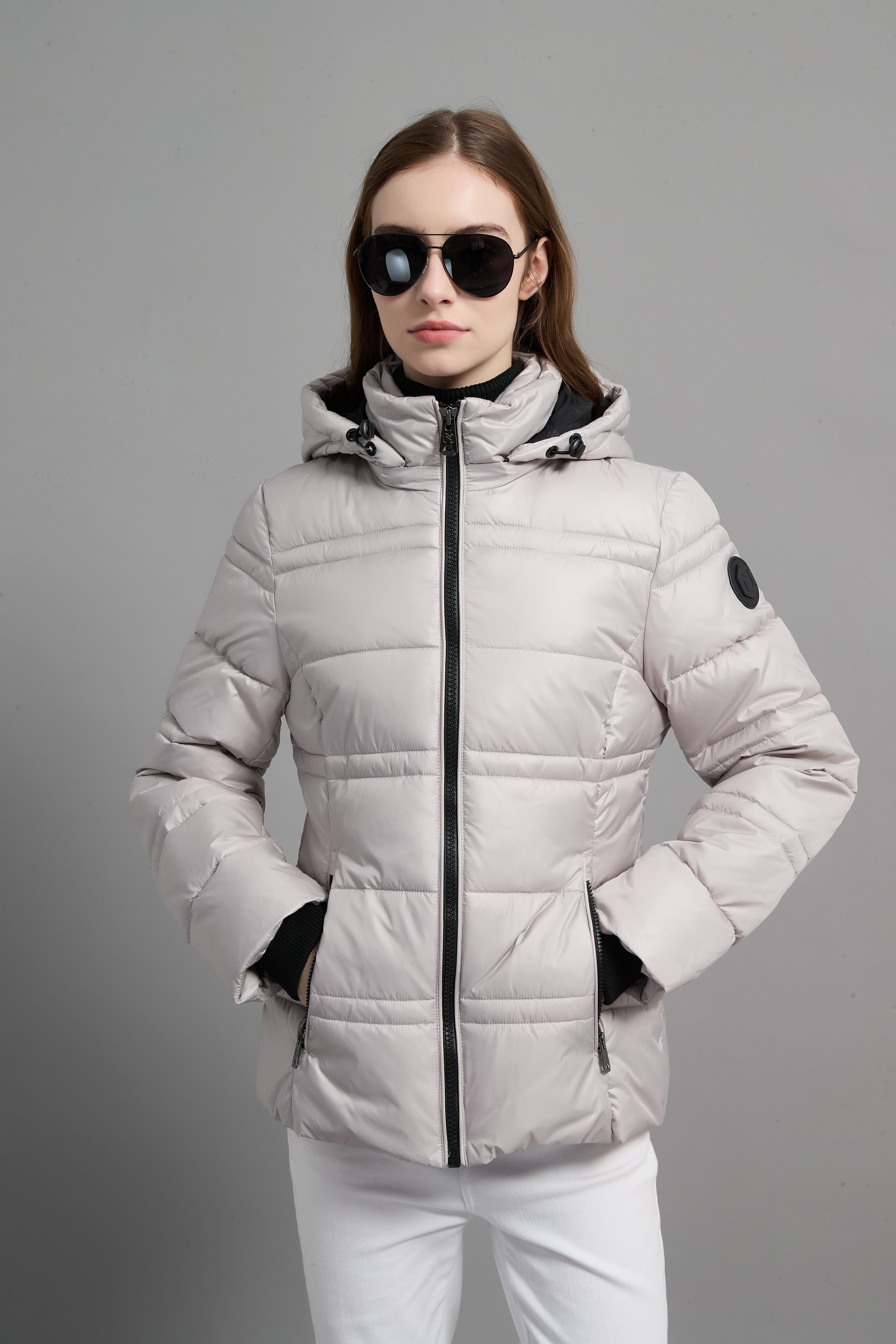 Rose Ladies Light Weight Insulated Jacket Beige