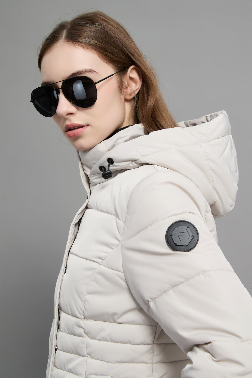Victoria Ladies Light Weight Insulated Jacket Beige