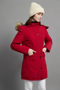 Helena Ladies Winter Down Parka Extreme Cold Protection Red