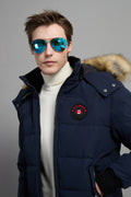 John Men Winter Down Jacket  Extreme Cold Protection Navy