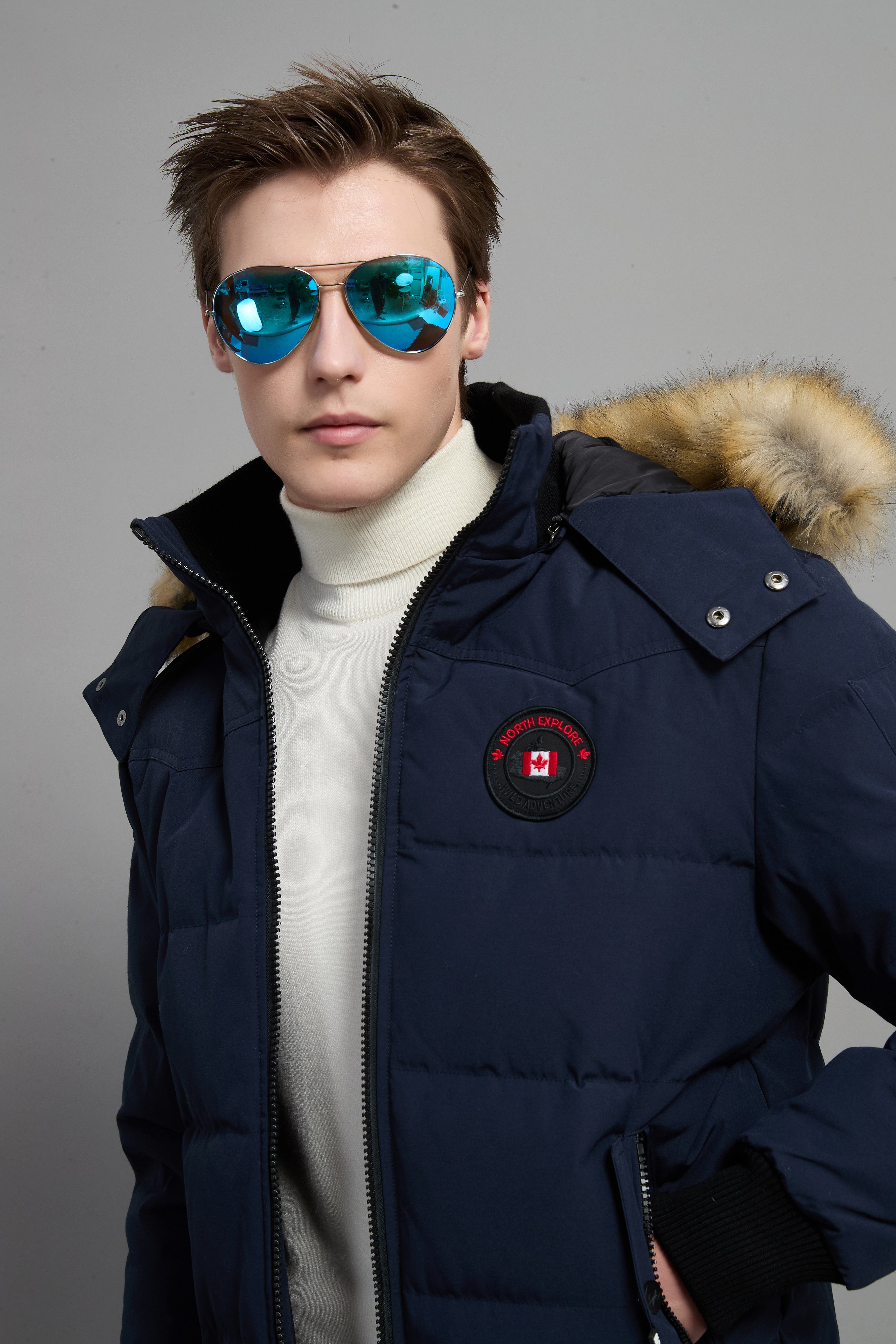 John Men Winter Down Jacket  Extreme Cold Protection Navy