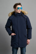 Hamilton Men Winter Down Parka Extreme Cold Protection Navy