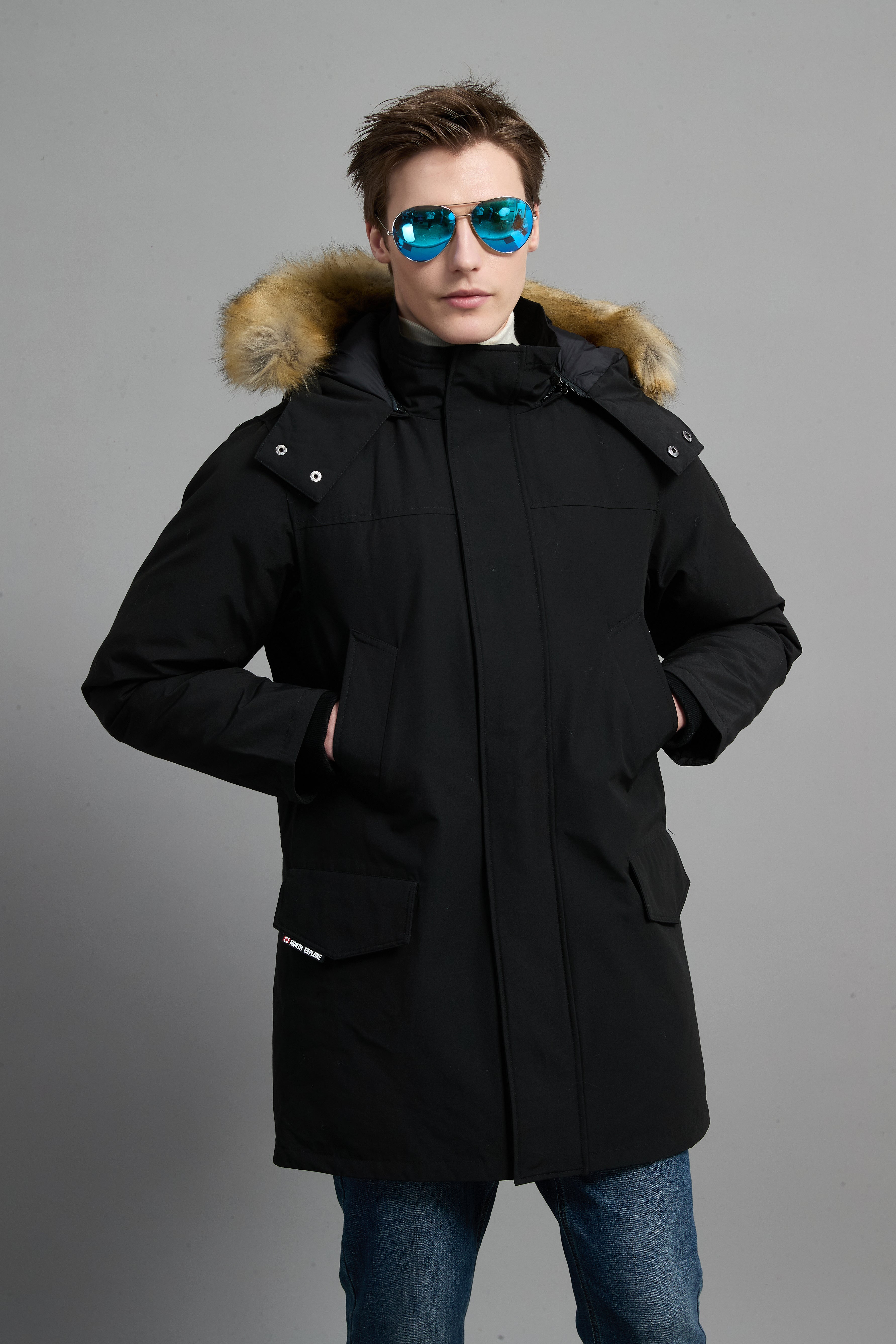 Hamilton Men Winter Down Parka Extreme Cold Protection Black