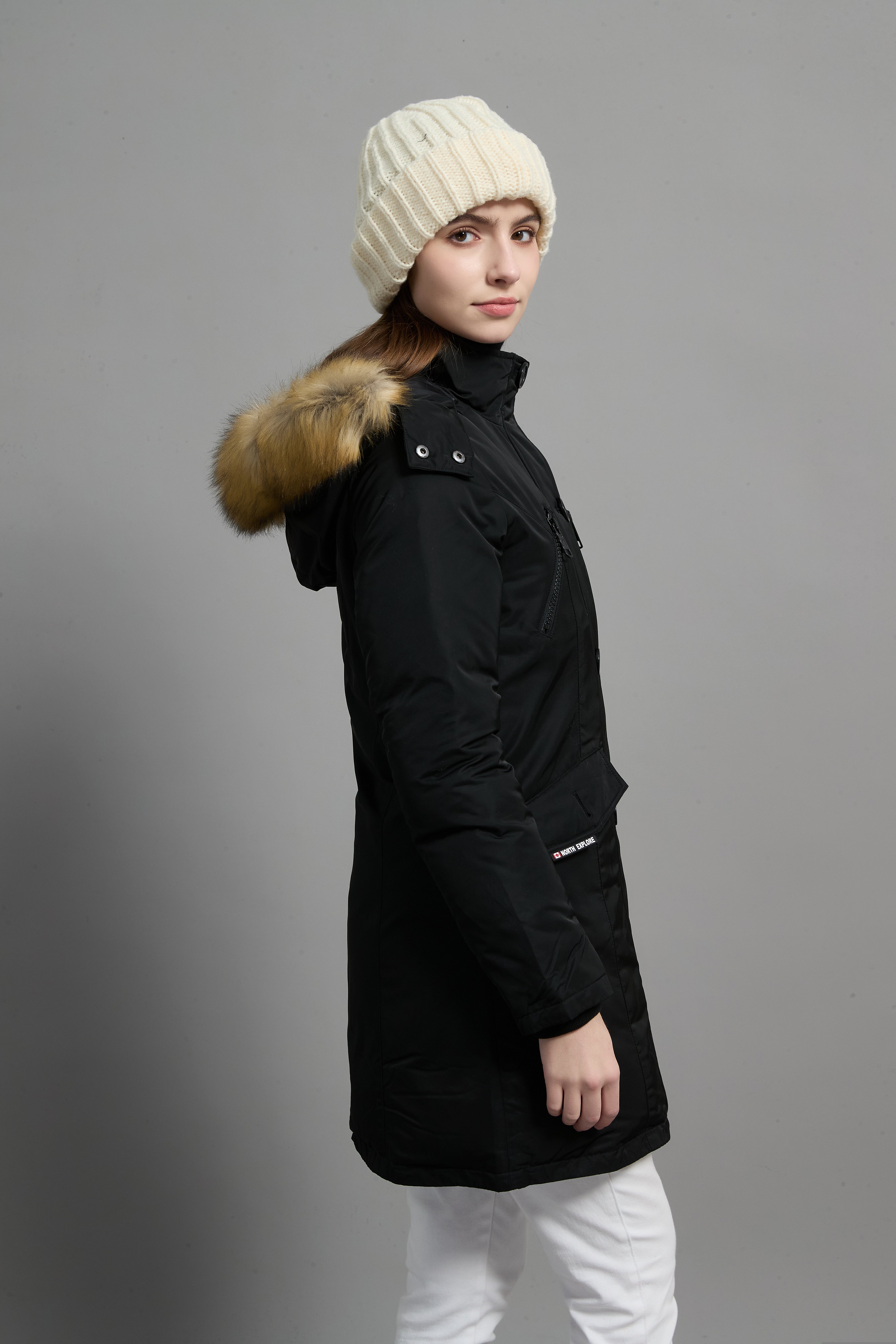 Carolina Ladies Winter Down Parka Extreme Cold Protection Black